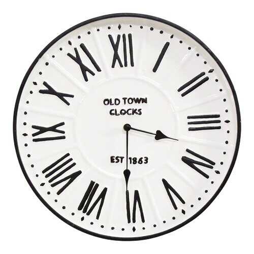 16" Metal Enamel Parker Wall Clock