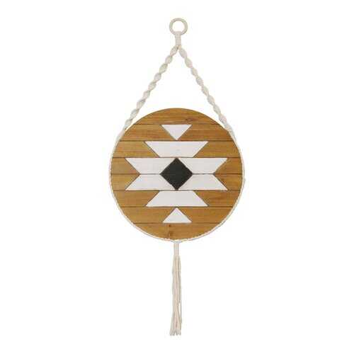 Boho Style Hanging Mayan Design Wood Wall Art