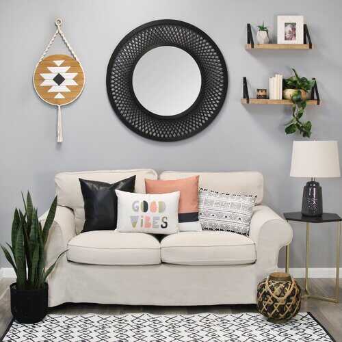 Boho Style Hanging Mayan Design Wood Wall Art