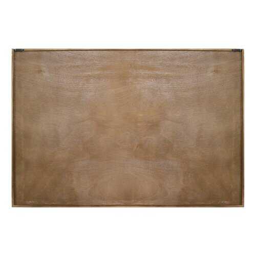 Watercolor World Map Wood Framed Wall Art