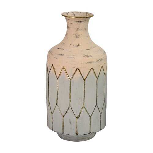Bohemian Light Pink Metal Table Vase