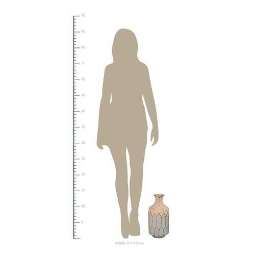 Bohemian Light Pink Metal Table Vase