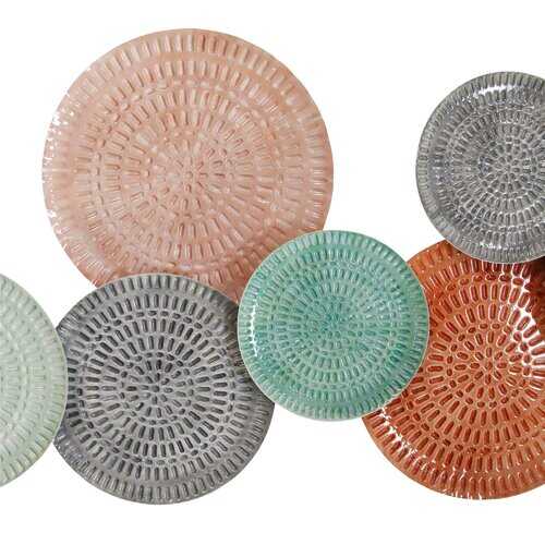 Malibu Textured Metal Plates Wall Decor