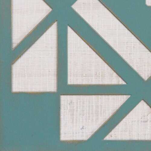 Green Aztec Metal and Wood Wall Decor