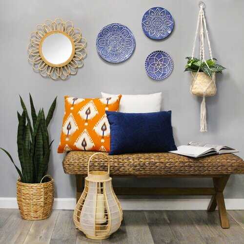 S/3 Mykonos Metal Plates Wall Decor