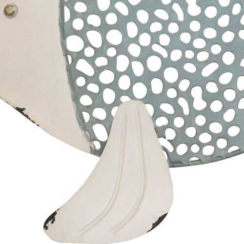 S/2 Tropical Two-Tone Metal Fish Wall Decor