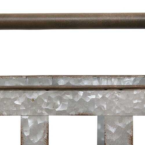 Galvanized Handcrafted Metal Wall Hanging Basket