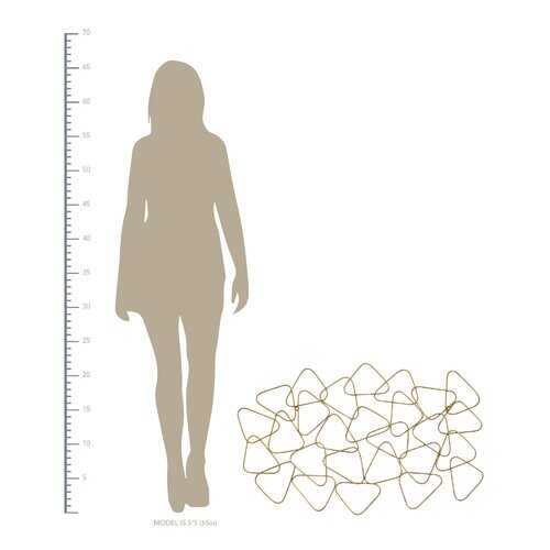 Mid-Century Gold Metal Statement Wall Decor