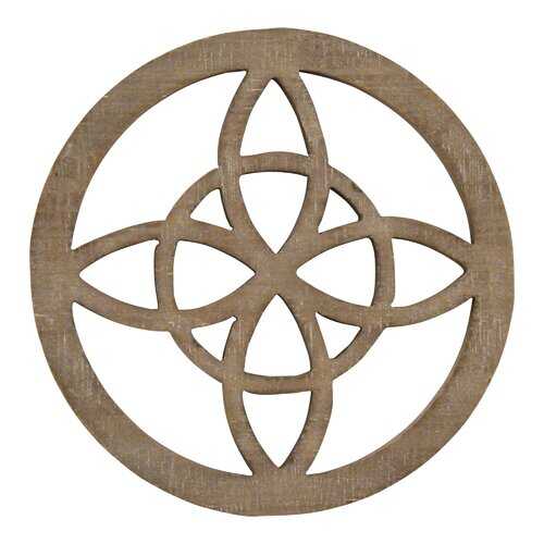 Celtic Inspired Design Wood Medallion Wall Art Deep Tone