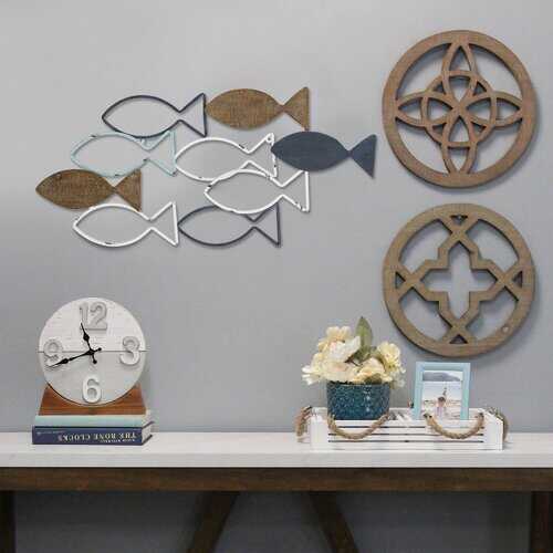 Celtic Design Wood Medallion Wall Art Brown