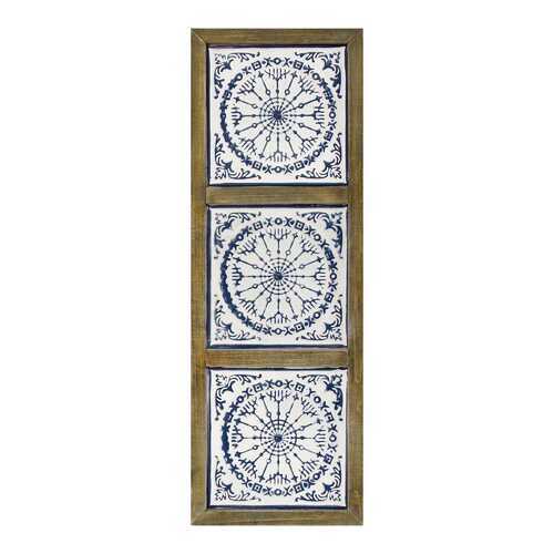 Distressed Mykonos Medallion Metal and Wood Wall Decor