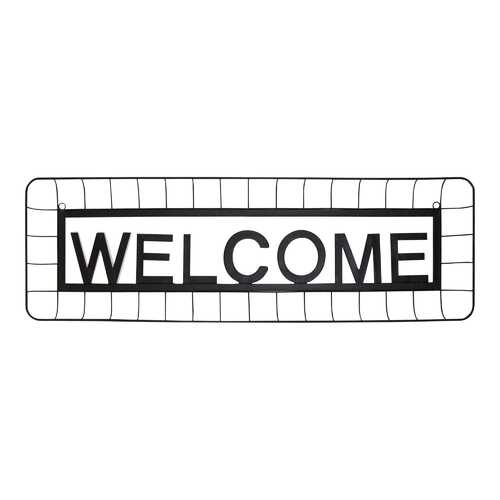 Modern Black "Welcome" Wall Decor
