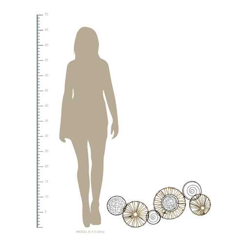 Woven Rattan and Metal Centerpiece