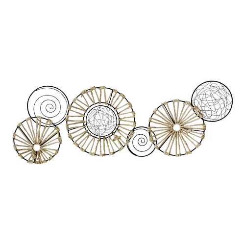 Woven Rattan and Metal Centerpiece