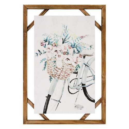 Pastel Shabby-Chic Bike Framed Wall Art