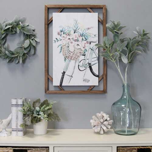 Pastel Shabby-Chic Bike Framed Wall Art