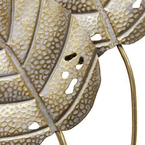 Gold Metal Leaves Wall Decor