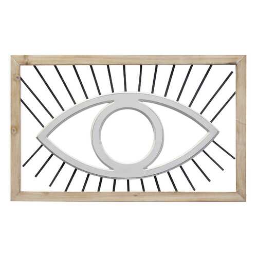 Evil Eye Metal & Wood Frame Wall Art