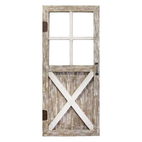 Distressed Wood Framed Barn Door Home Decor