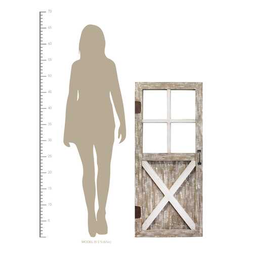 Distressed Wood Framed Barn Door Home Decor
