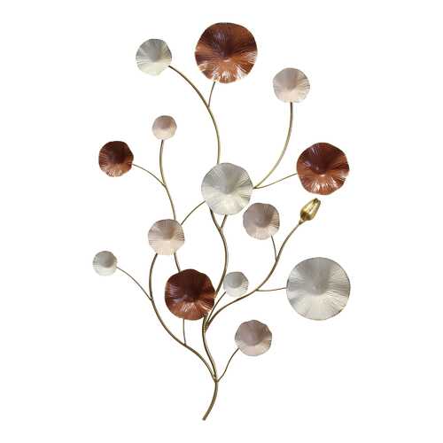 Shimmering Floral Metal Flower Blossom Wall Decor