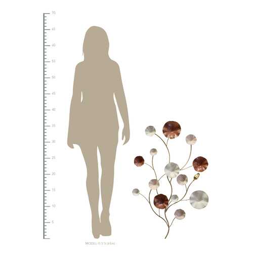 Shimmering Floral Metal Flower Blossom Wall Decor