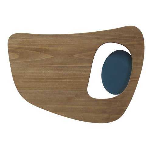 Walnut Blue Wooden & Metal Wall Decor