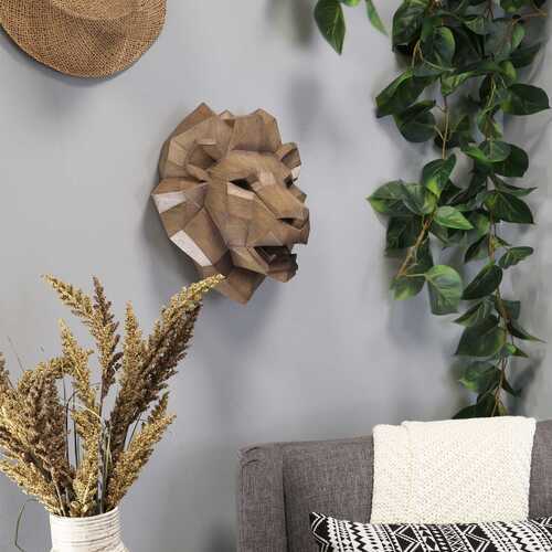 Powerful Lion Head Wall Decor