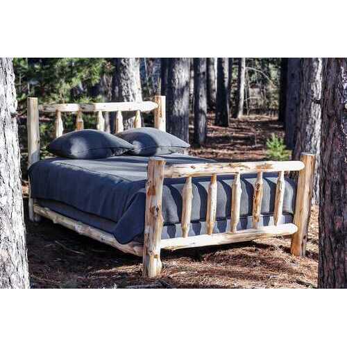 Rustic and Natural Cedar Double Traditional Log Bed
