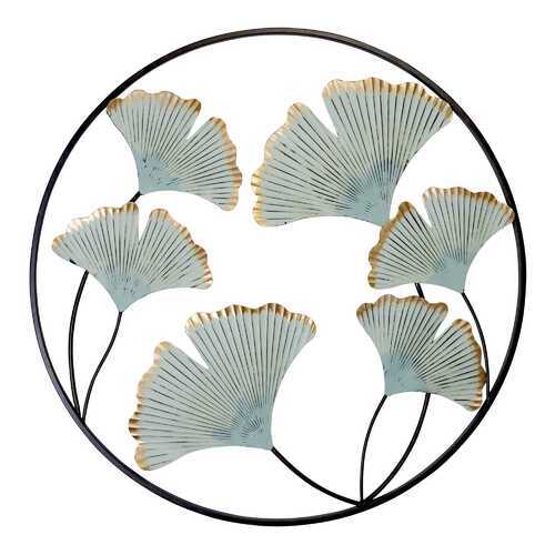 Floral Metal Decor with Gold Metallic Finish