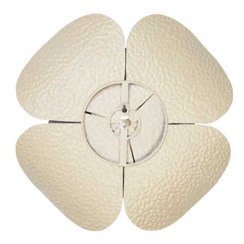 Floral Metal Wall Art with White and Beige Tones