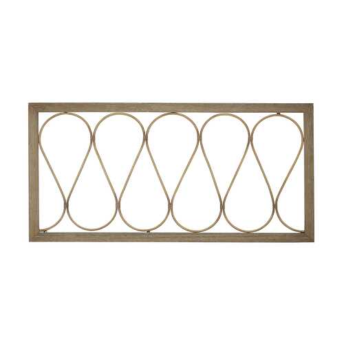 Flowing Metal Wood Panel with white-Washed Distressed Finish