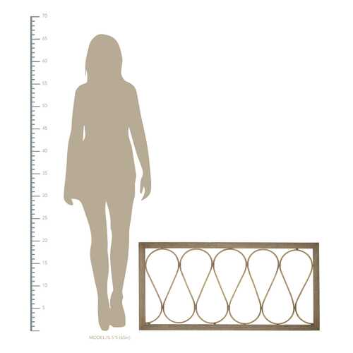 Flowing Metal Wood Panel with white-Washed Distressed Finish