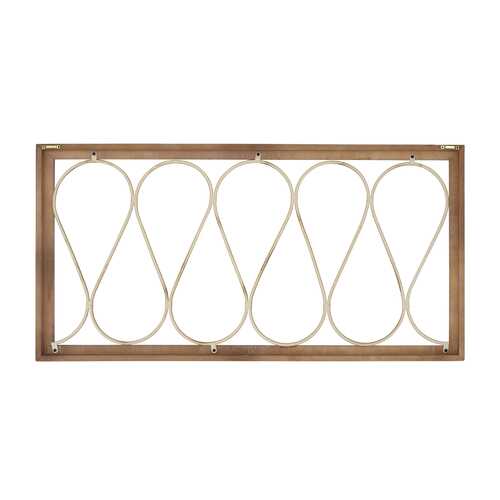 Flowing Metal Wood Panel with white-Washed Distressed Finish