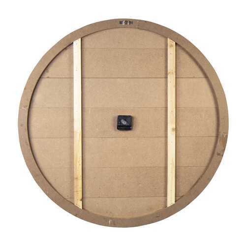Round Natural Wood Face Roman Numeral Wall Clock