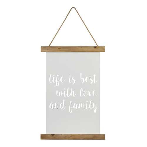 12" X 17" " Life is Best with Love and Family" Wall Art