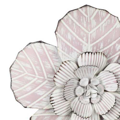 Flower Metal Wall Decor with Matte Finish
