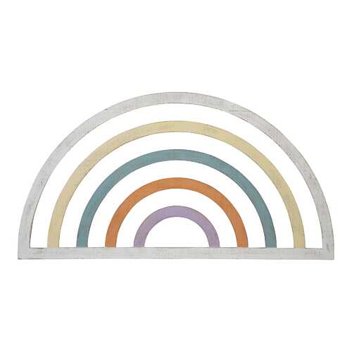 Rainbow Wall Decor with Distressed Finish