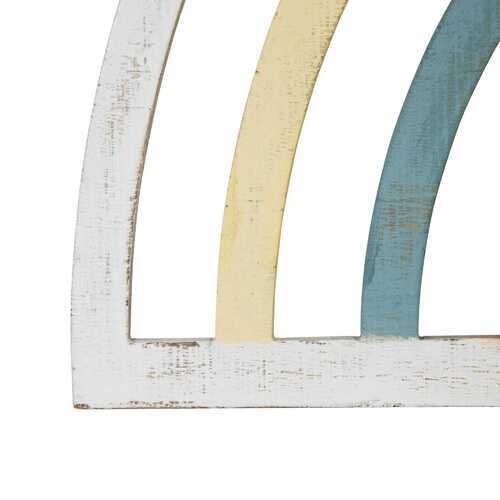 Rainbow Wall Decor with Distressed Finish