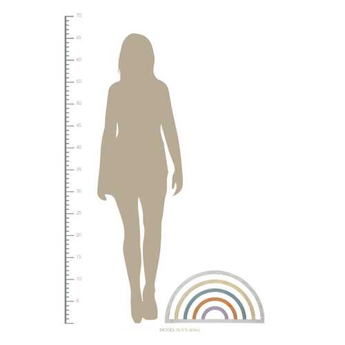 Rainbow Wall Decor with Distressed Finish