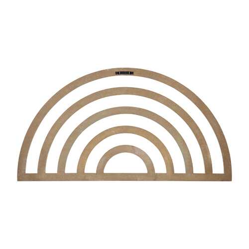 Rainbow Wall Decor with Distressed Finish