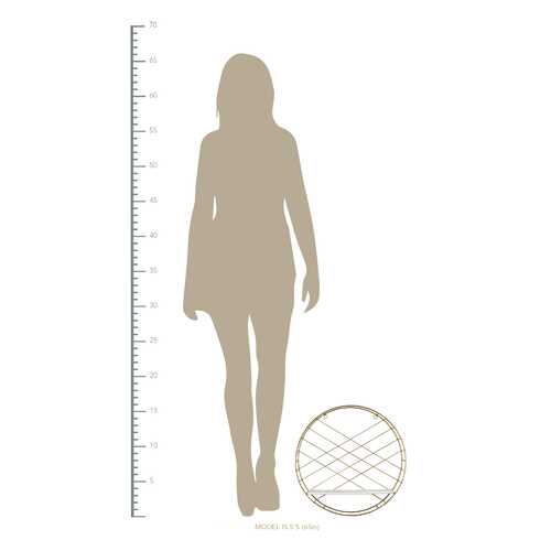 Round Wall Shelf Coated With a Matte Gold Finish