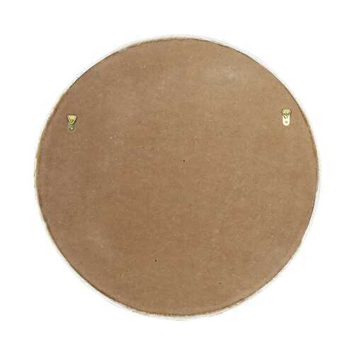 2-tier Round Wall Shelf with White Distressed Background