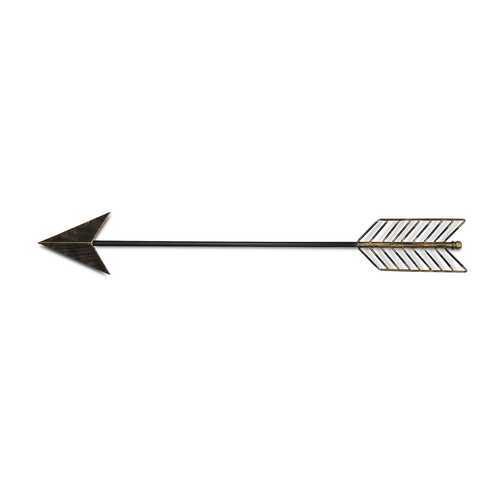 Burnished Dark Brown and Gold Tone Metal Arrow Wall Decor