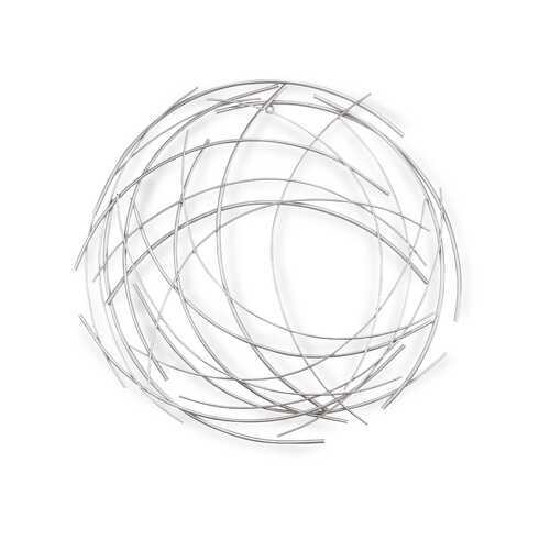 Silver Metal Abstract Round hanging Wall Art Decor