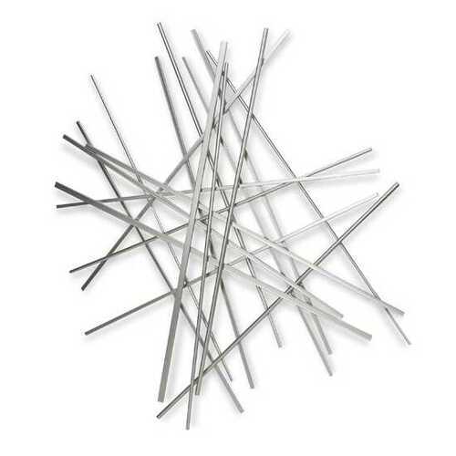 Silver Metal Abstract Linear Strips hanging Wall Art Decor