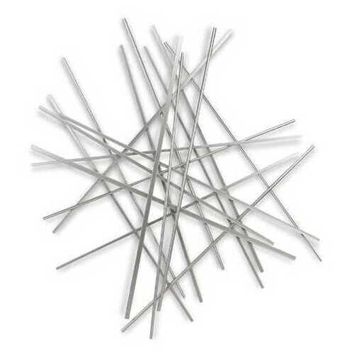 Silver Metal Abstract Linear Strips hanging Wall Art Decor