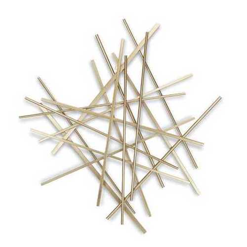 Gold Metal Abstract Linear Strips hanging Wall Art Decor