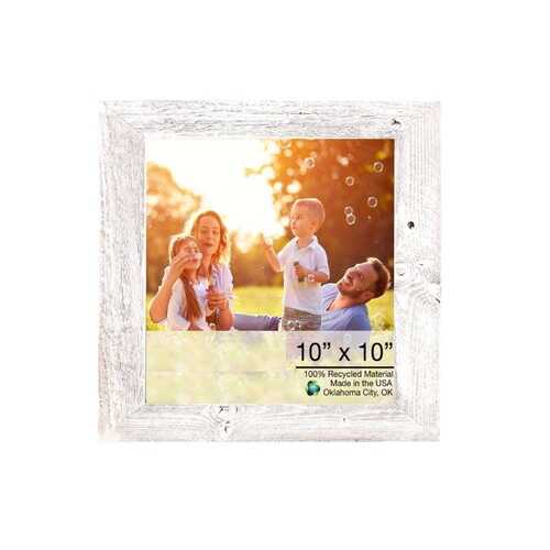 12"x13" Rustic White washed Picture Frame with Plexiglass Holder