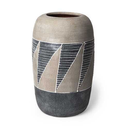 Grey and Brown Ceramic Vase